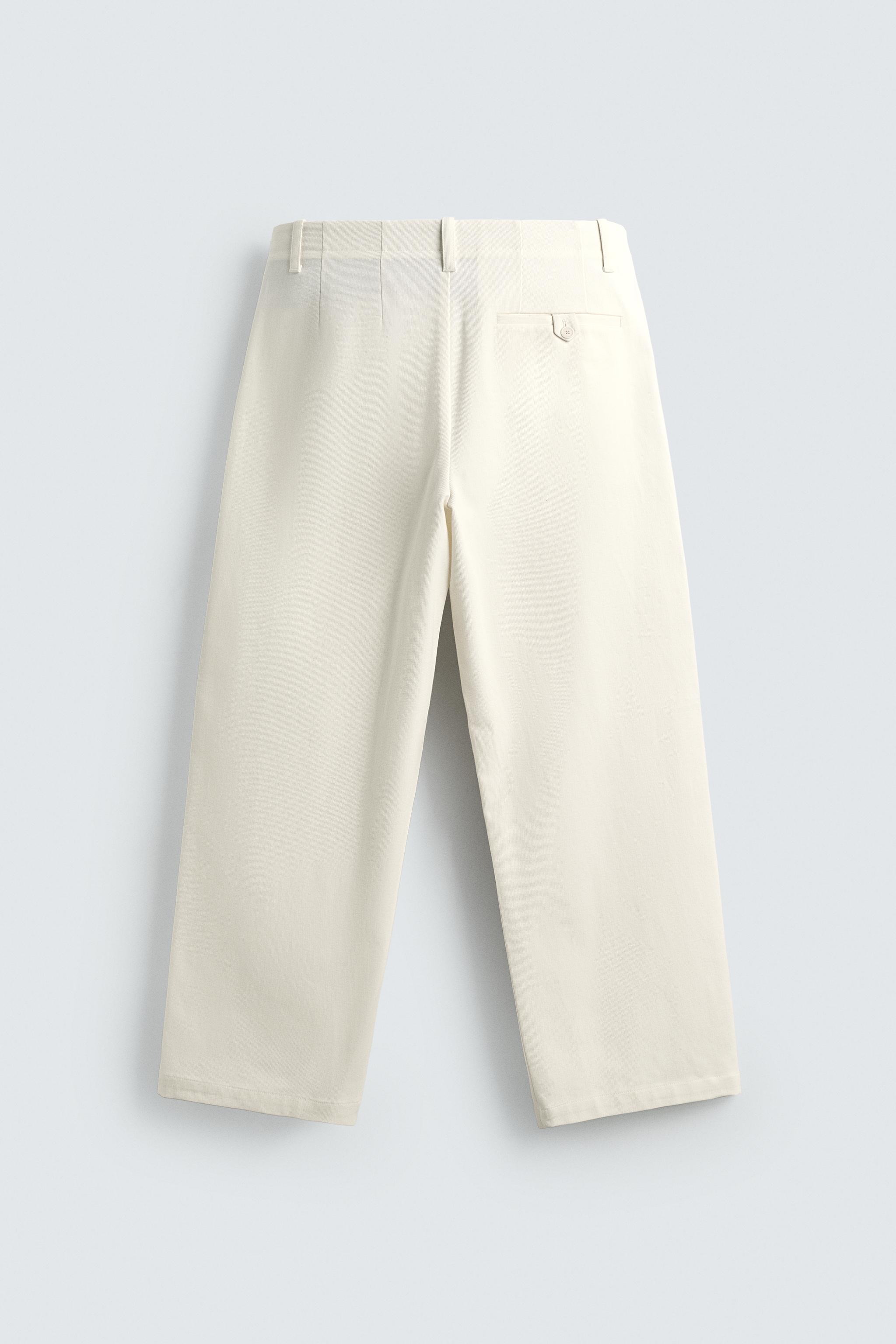 PANTALON CHINO COUPE AMPLE À PLIS
